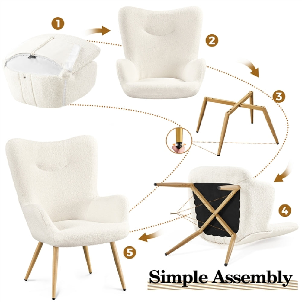 Boucle Accent Chair Armchair