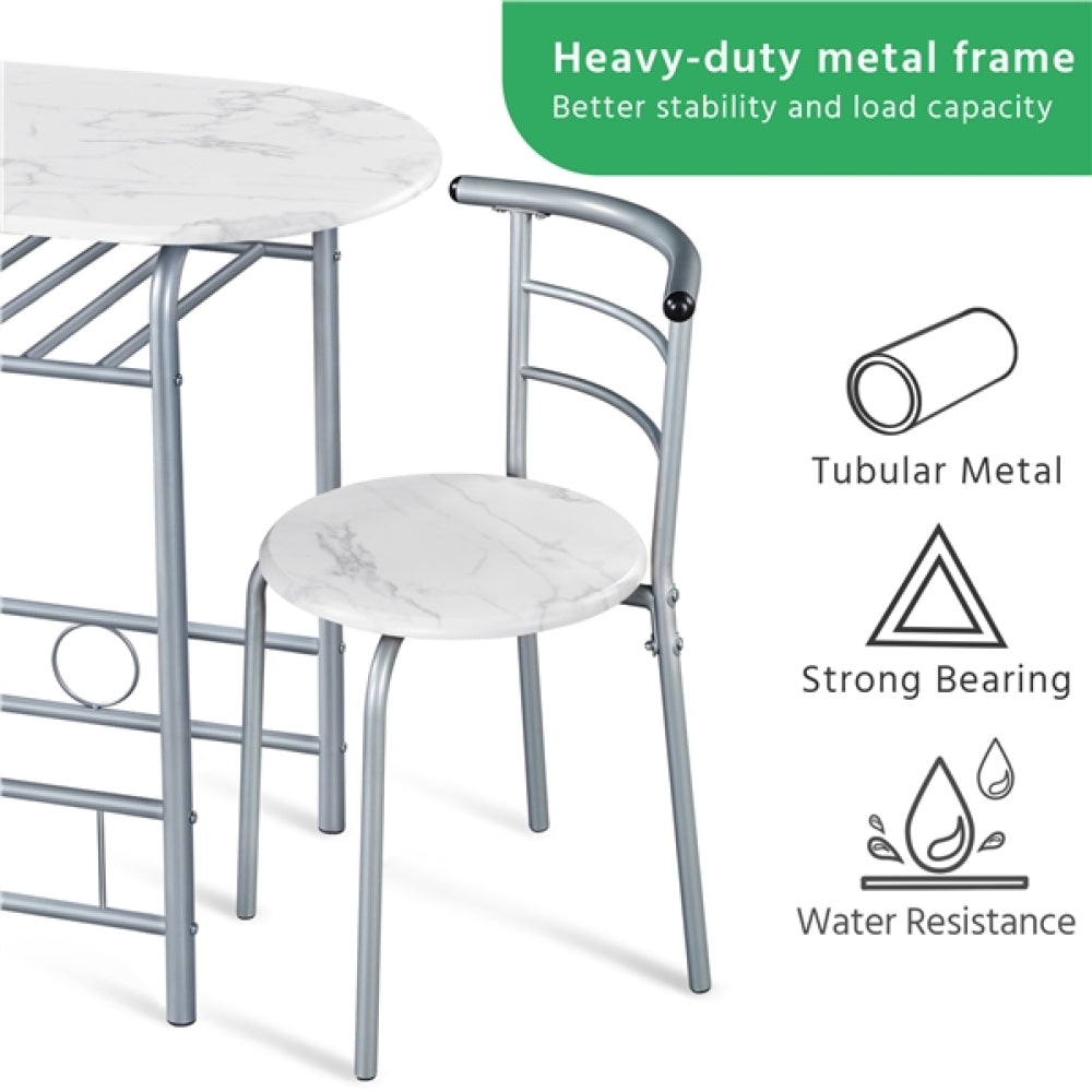 Space Saving Dining Table Set Modern Round Dining Table Set for 2