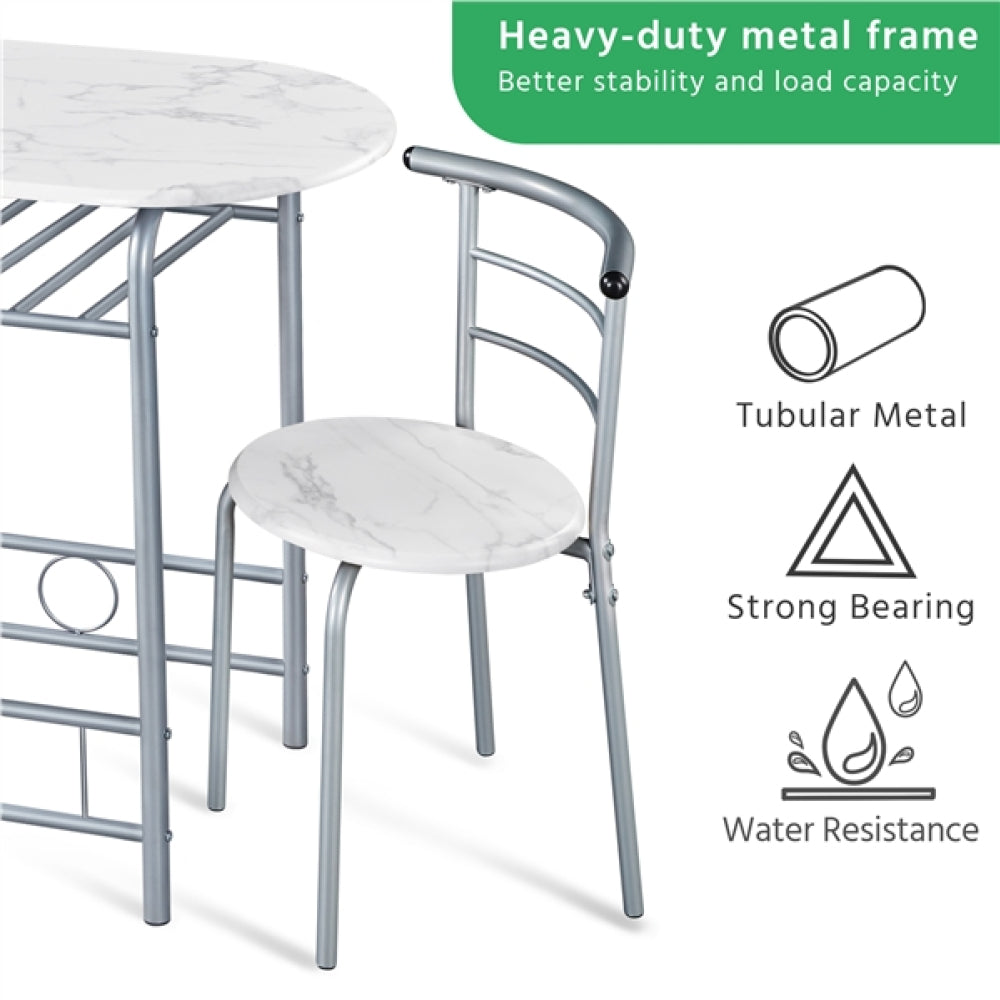 Modern Dining Set 1X Table + 2 Chairs