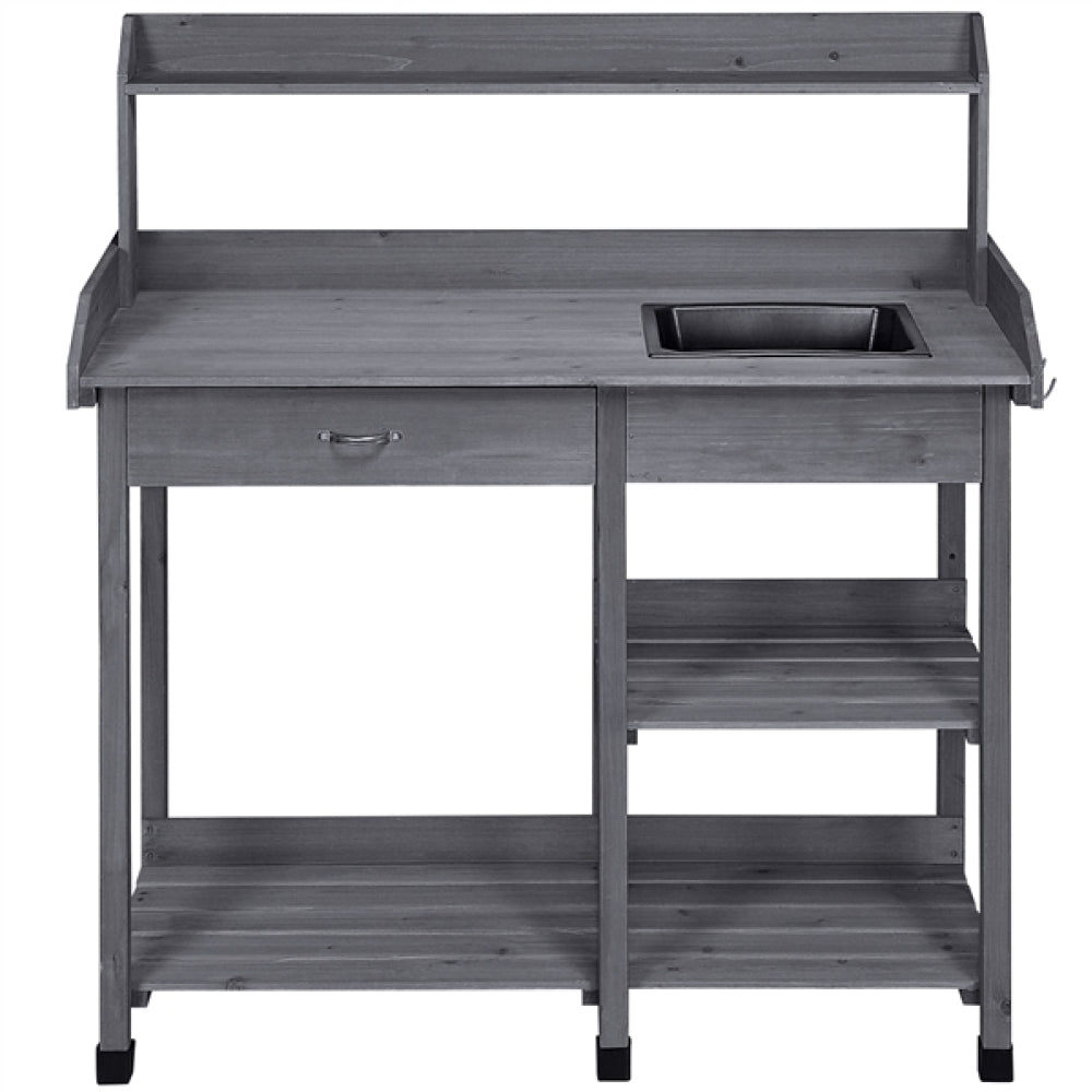 Garden Potting Bench with Basin Garden Work Bench Station