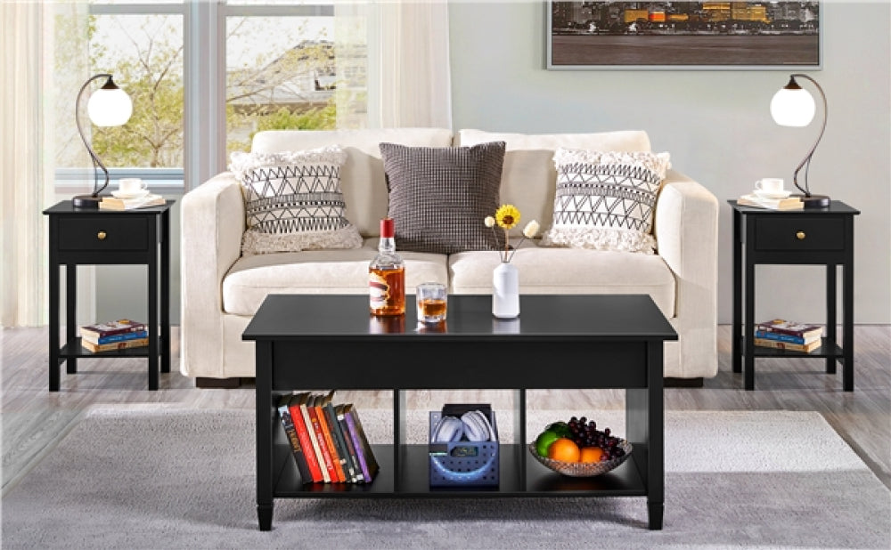 2x Wood Side Table End Table Storage Cabinet Night Stand