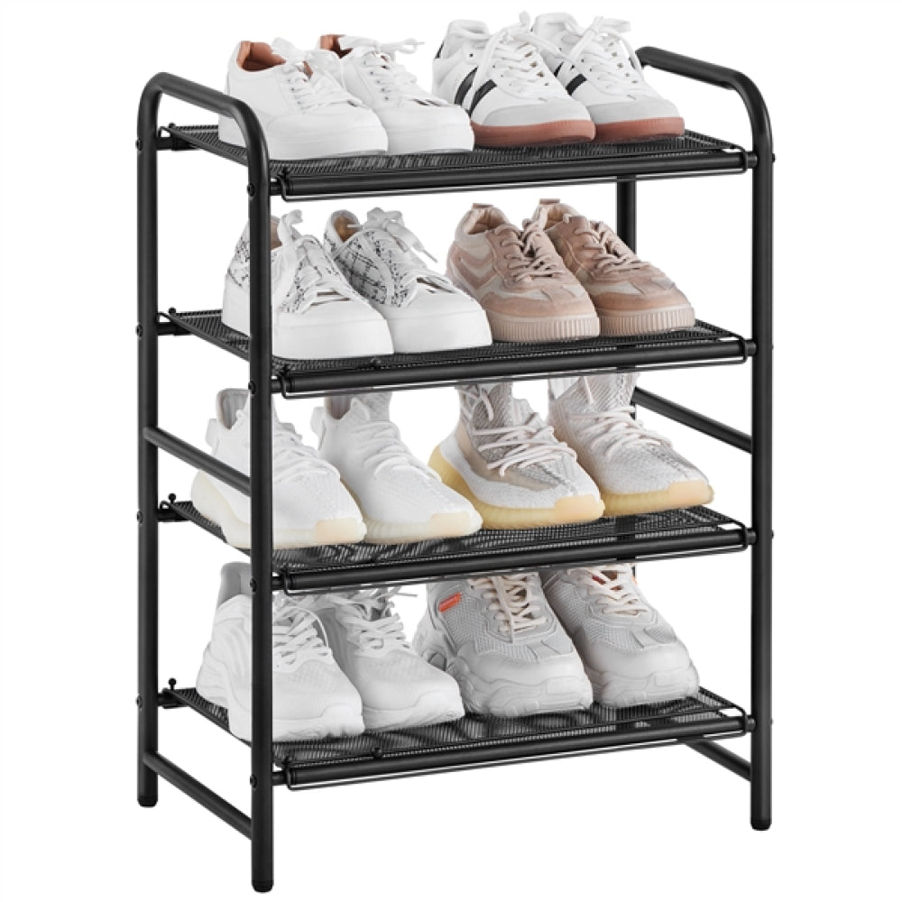 4-Tier Expandable Iron Shoe Rack