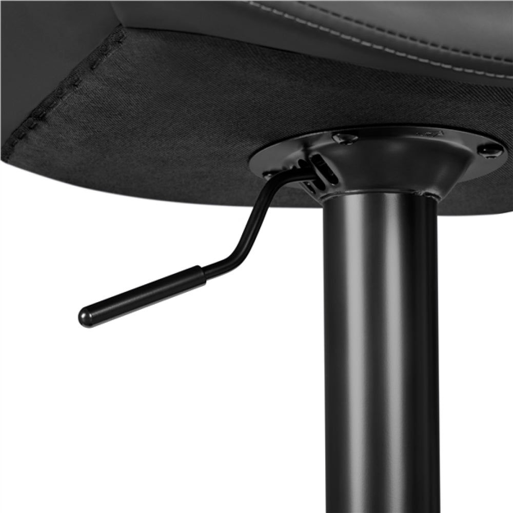 Set of 2 Height Adjustable PU Leather Bar Stools