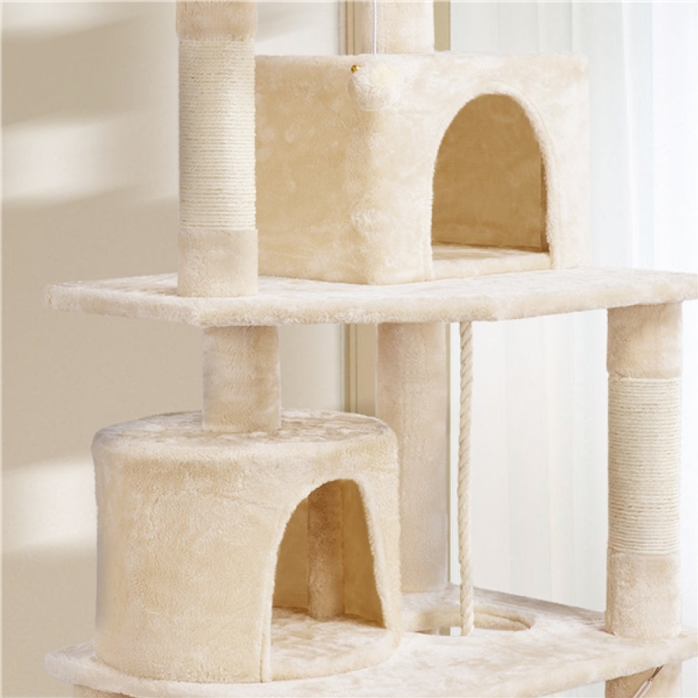 Multi-Level Cat Tree  Cat Tower with 2 Condos & 2 Perches & Scratching Posts