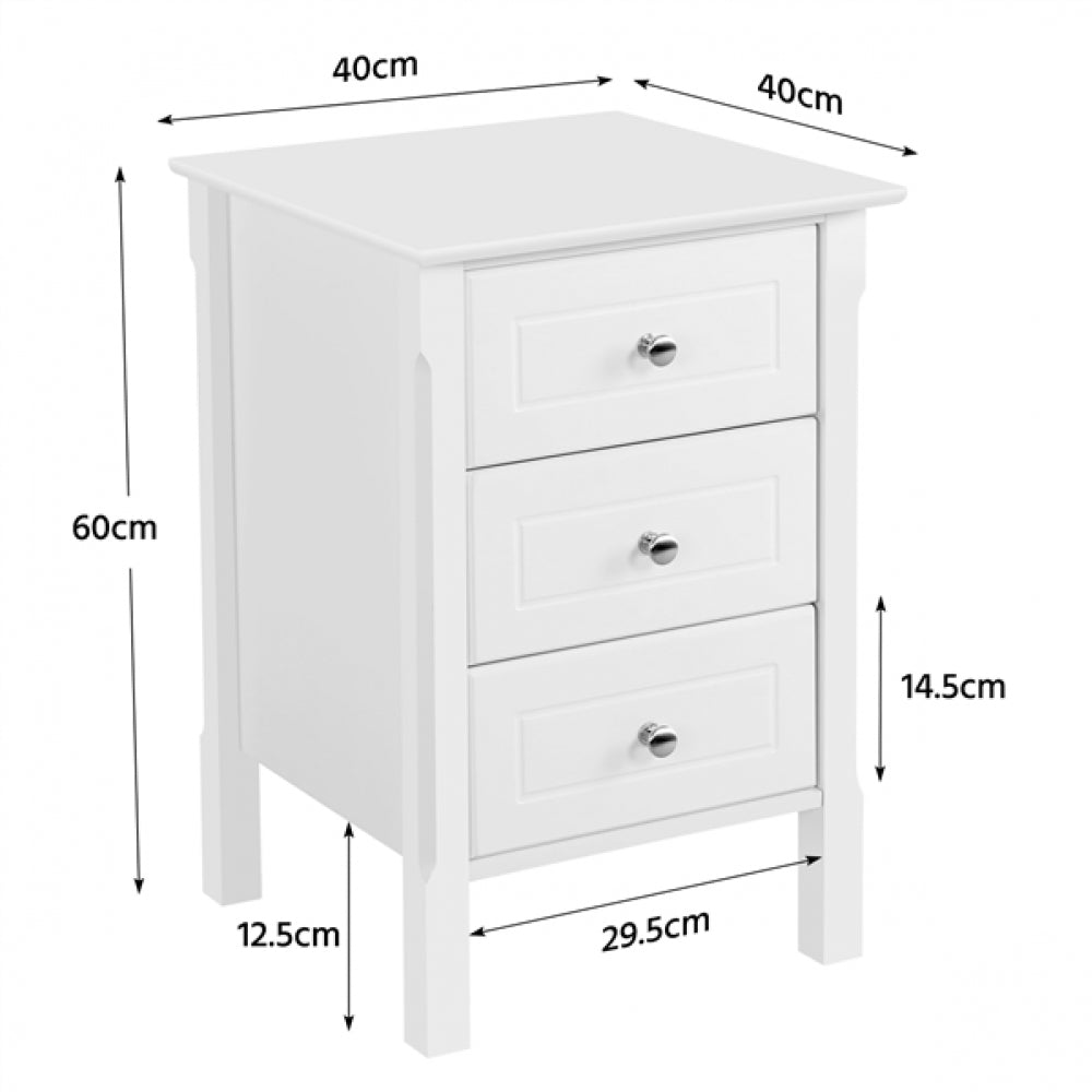 End Table Side Table Nightstand with 3 drawers