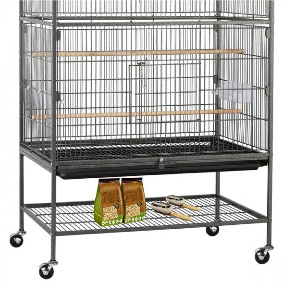52″ H Large Parrot Cage Rolling Metal Bird Cage