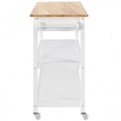 Kitchen Island Cart on Wheels 40’’ W Minimalist Kitchen Cart