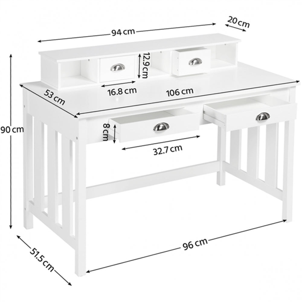 Writing Computer Desk Modern Work Station Laptop Table Removable Floating Organizer