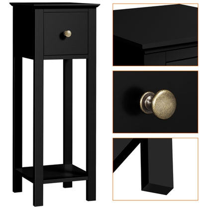 Slim Bedside Tables Set of 2 End Tables With Storage Drawers