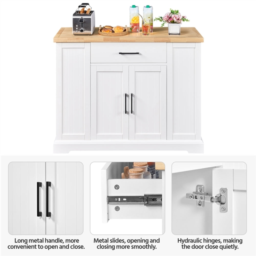 Rolling Kitchen Island Trolley Modern Storage Cabinet
