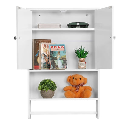 Bathroom Wall Cabinet with Towel Bar Wall Mount Organizer
