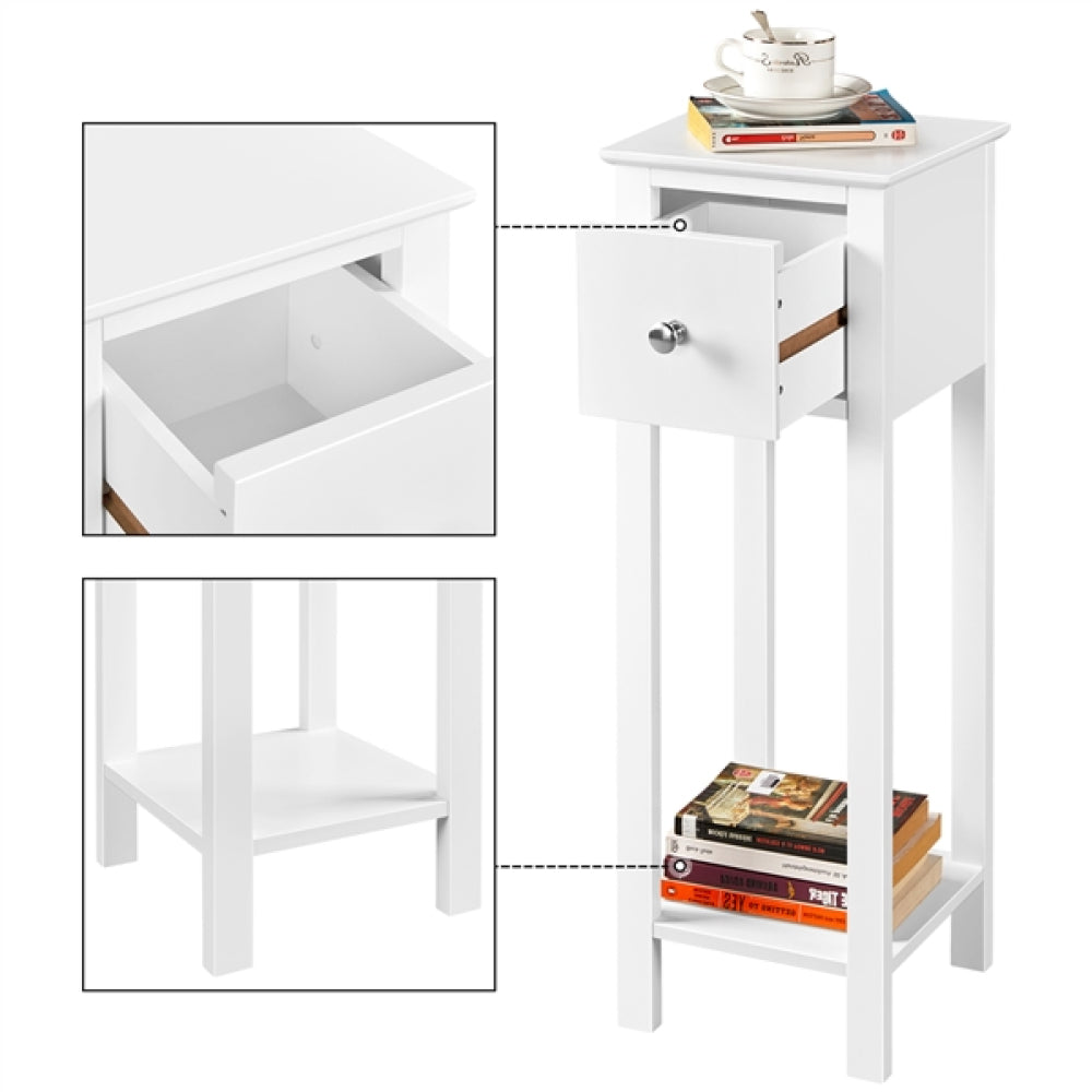 Slim Bedside Tables Nightstand Set of 2