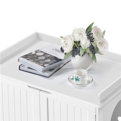 Pet Litter Box Wooden Storage Bench