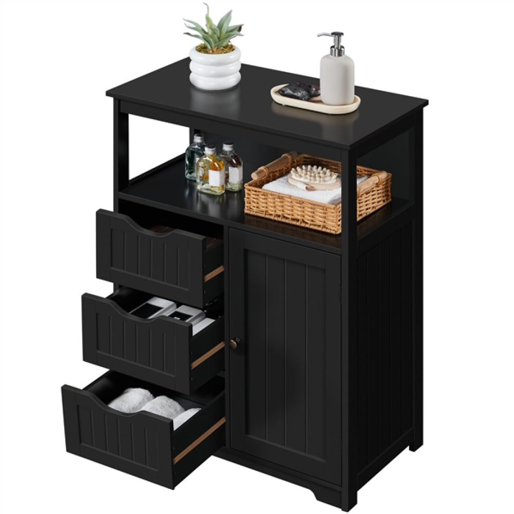90cm Height Bathroom Floor Cabinet MDF Wooden Storage Organizer