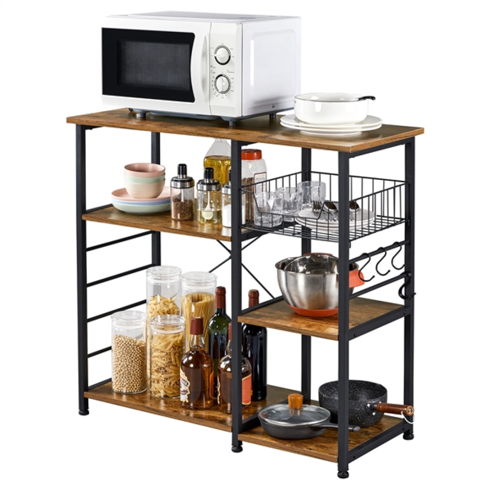 Vintage Kitchen Island Baker's Rack Utility Microwave Stand