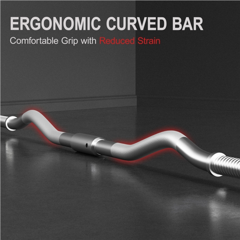 30 KG Home Gym Barbell Weight Set Detachable Curl Bar with Plates and Star Locks