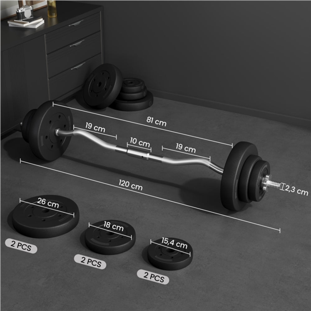 20KG Home Gym Adjustable Weightlifting Set Barbell Weight Set