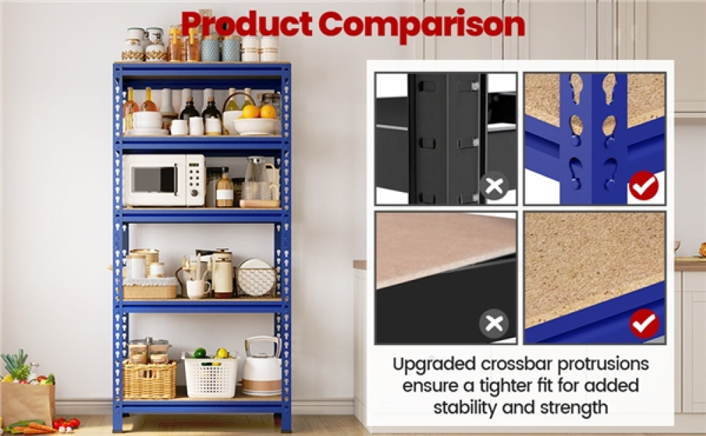5-Tier Utility Shelves Adjustable Metal Shelving Units