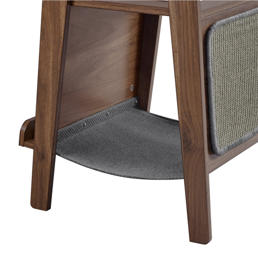 Side Table with Cat House & Scratching Board