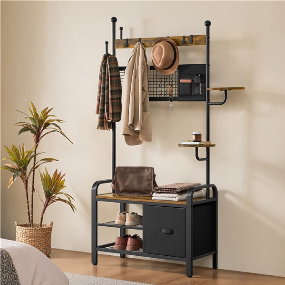 Hall Tree with Cat House Coat Rack Shoe Rack