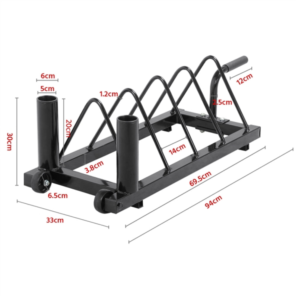 Horizontal Bumper Plate Rack Strength Fitness Rack Plate Holder