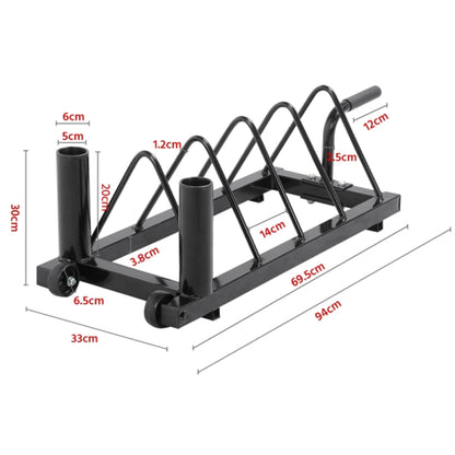 Horizontal Bumper Plate Rack Strength Fitness Rack Plate Holder