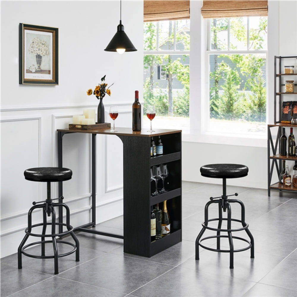 Vintage Industrial Bar Stool Rustic Swivel Bar Stool