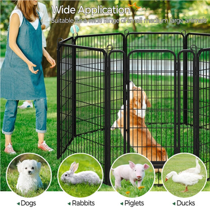 Set of 4 - 47.5″ Tall Dog Playpen Panels Metal Pet Fence Exercise Barrier