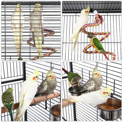 H68.5'' Play Top Parrot Cage Metal Rolling Bird Cage