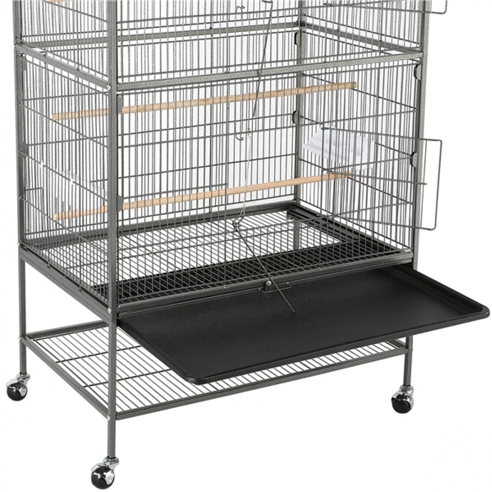 52″ H Large Parrot Cage Rolling Metal Bird Cage