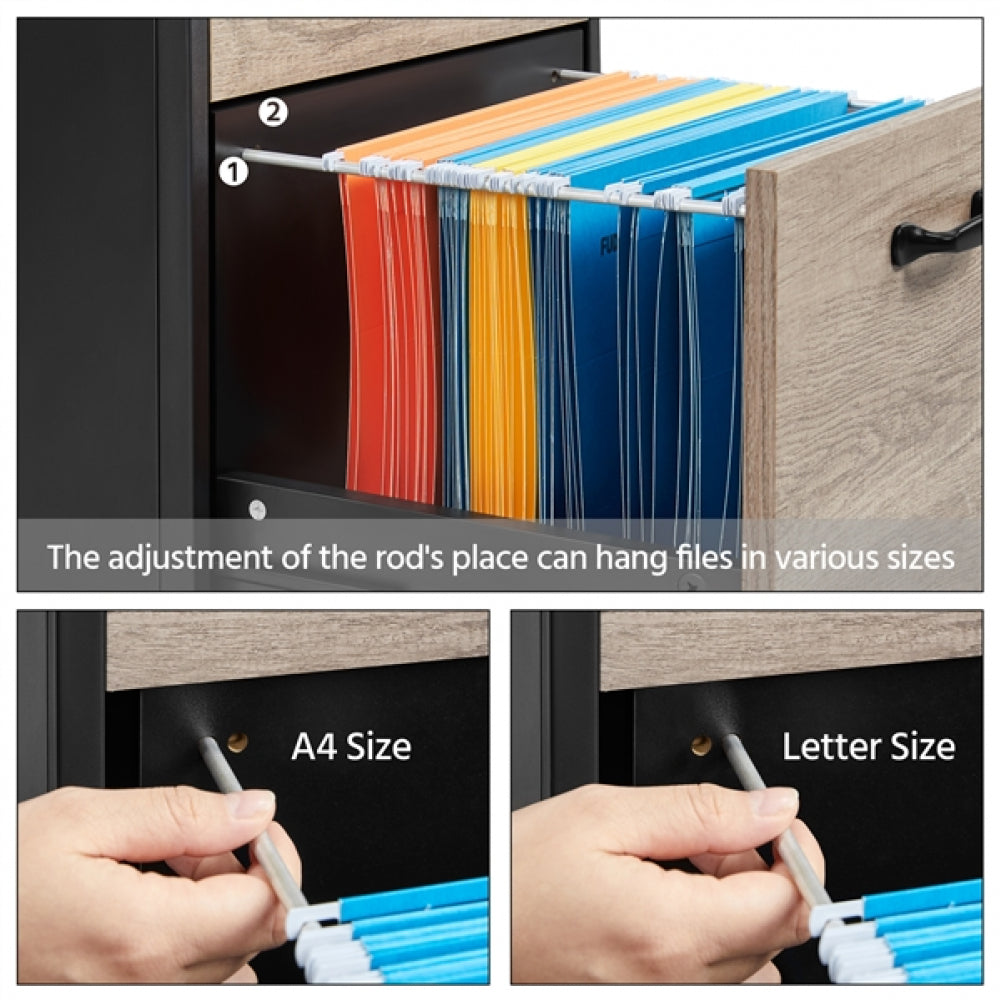 2 Sets Mobile Office File Cabinet