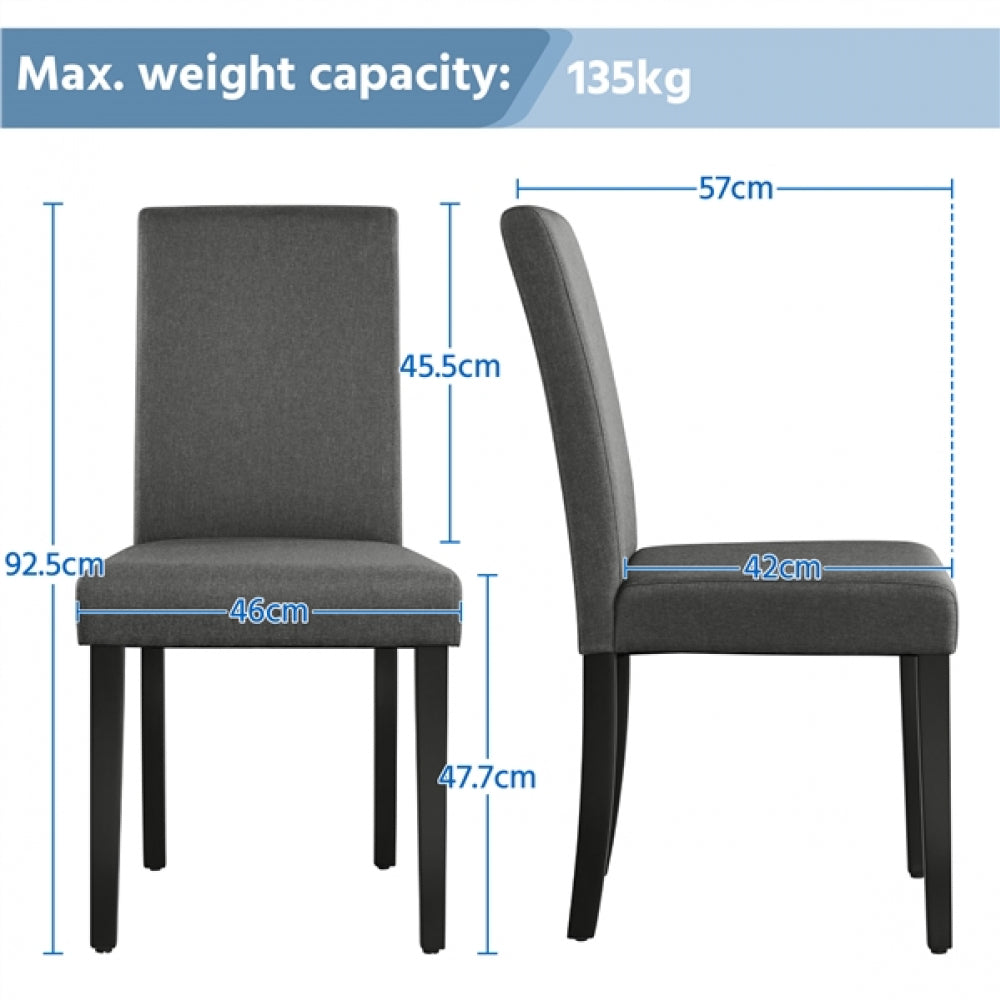 4pcs Parson Dining Chairs Fabric Upholstered Urban Style