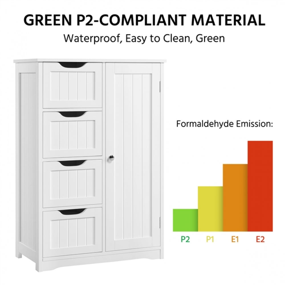 Large Wooden Bathroom Storage Cabinet Freestanding Floor Cabinet