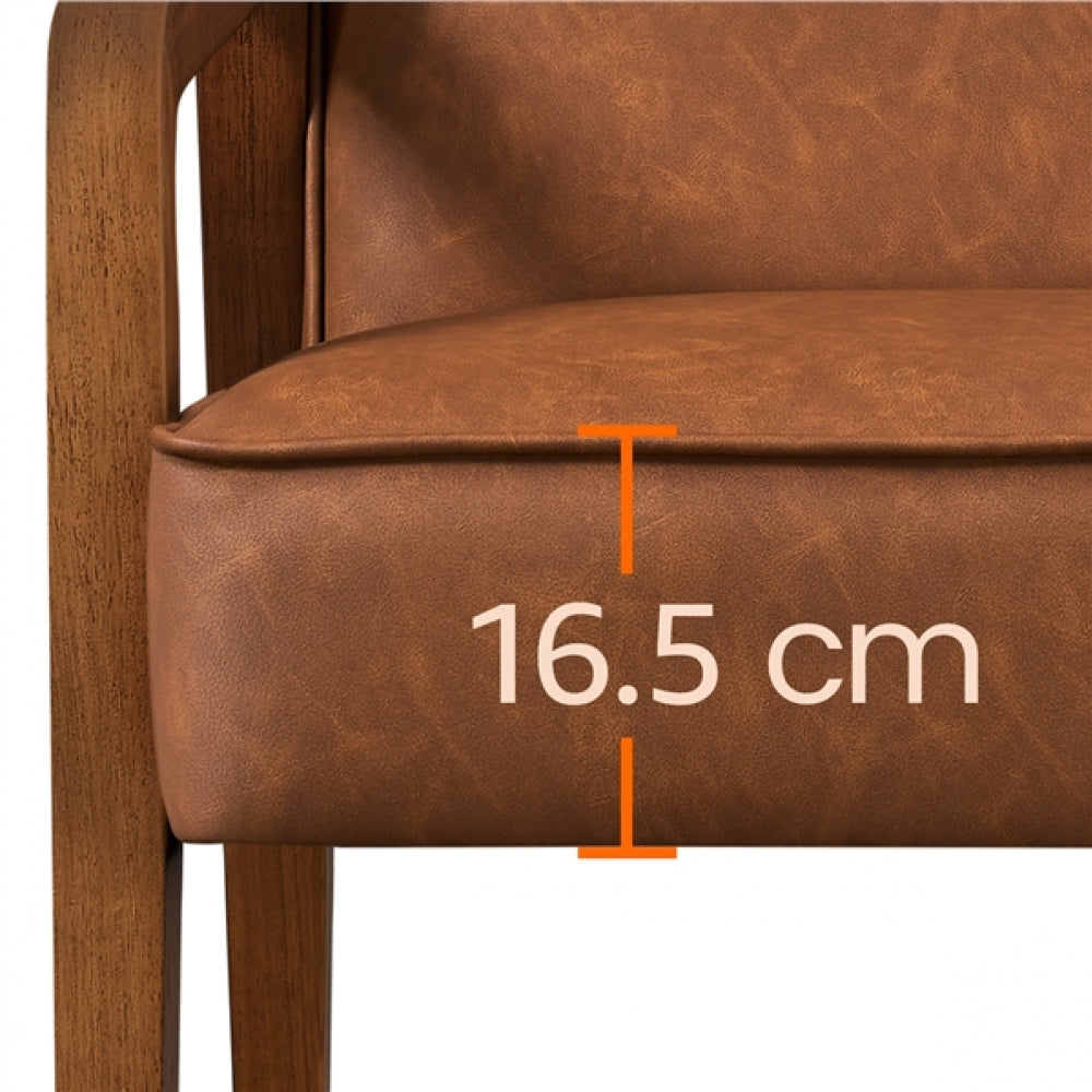 Mid-Century Modern Upholstered Lounge Chair Accent Armchair