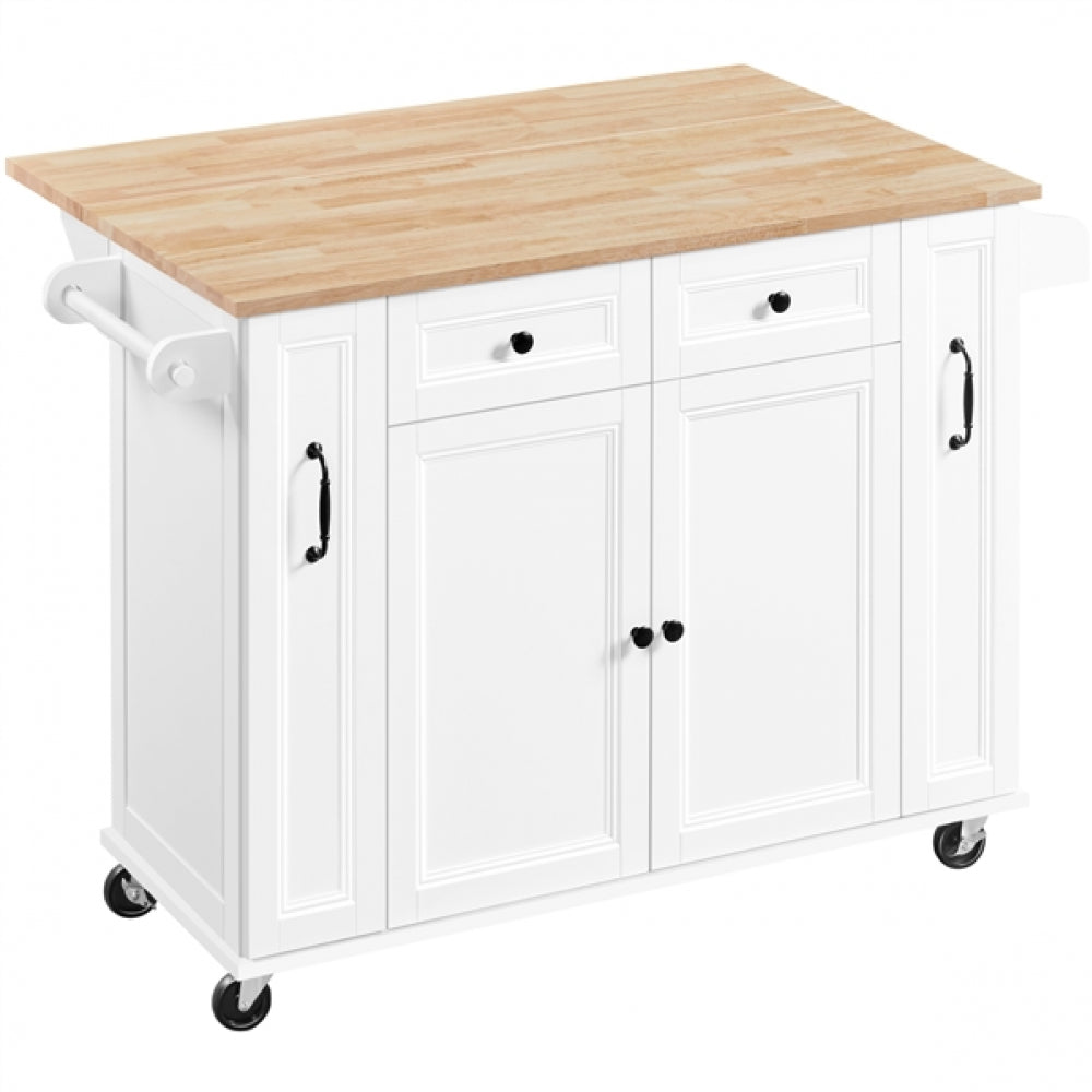 Kitchen Trolley with Drop-Leaf Breakfast Bar