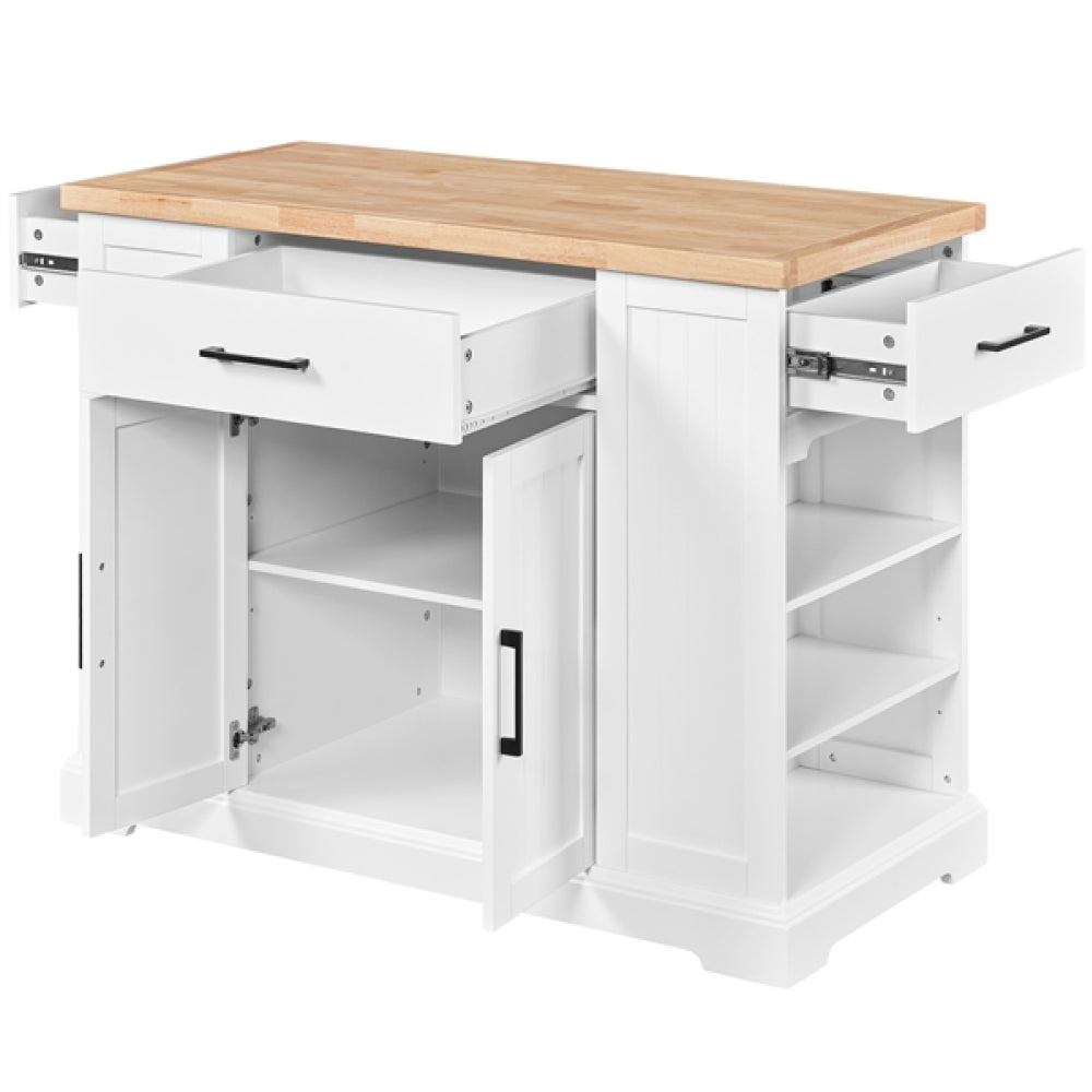 Rolling Kitchen Island Trolley Modern Storage Cabinet