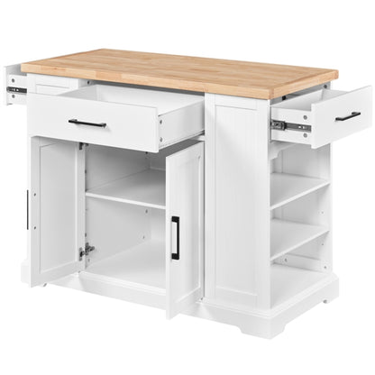 Rolling Kitchen Island Trolley Modern Storage Cabinet