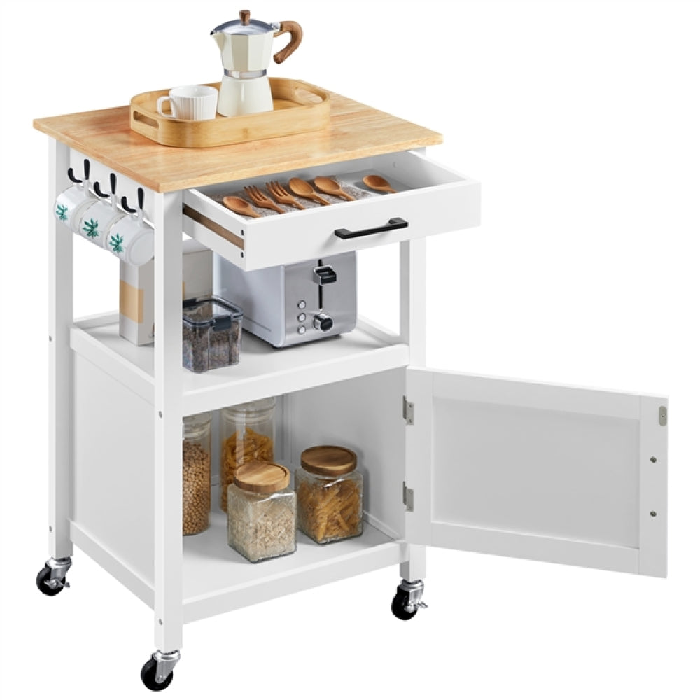 Kitchen Island Cart Storage Rolling Kitchen Cart W/Wheels