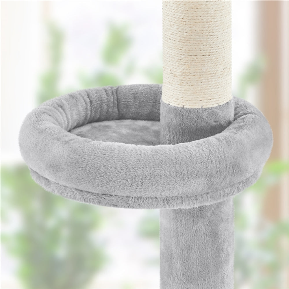 2.3-2.7M Floor-to-Ceiling Cat Tree Adjustable Tall Cat Tower
