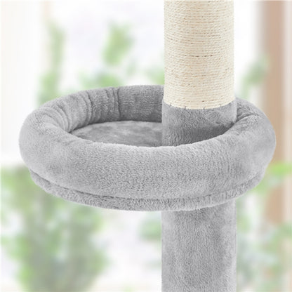2.3-2.7M Floor-to-Ceiling Cat Tree Adjustable Tall Cat Tower