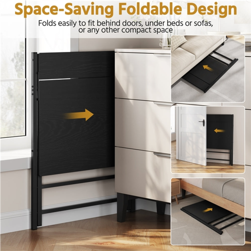 2-Tier Foldable Computer Desk w/ Monitor Shelf