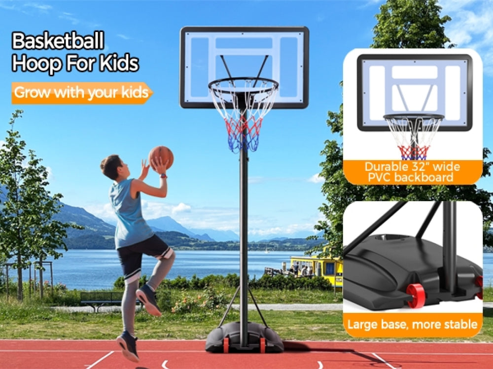 7.2-9.2FT Height-Adjustable Basketball Hoop System