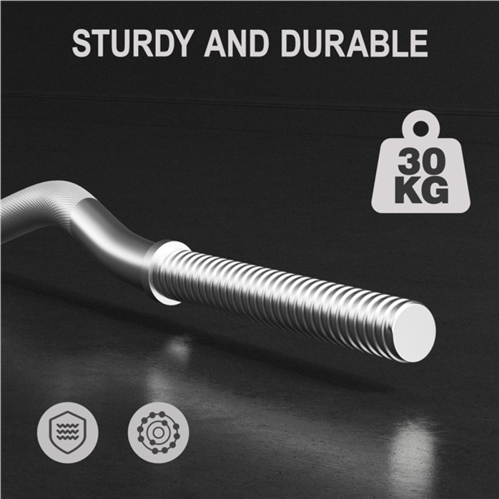 30 KG Home Gym Barbell Weight Set Detachable Curl Bar with Plates and Star Locks
