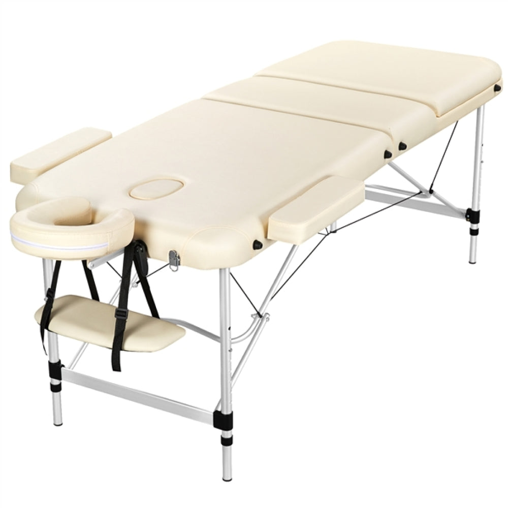 Adjustable 3 Fold Massage Bed Aluminum Alloy Massage Couch