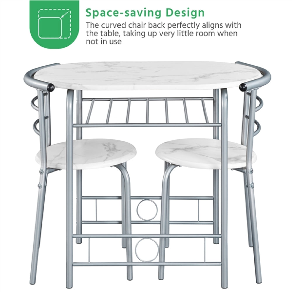 Modern Dining Set 1X Table + 2 Chairs