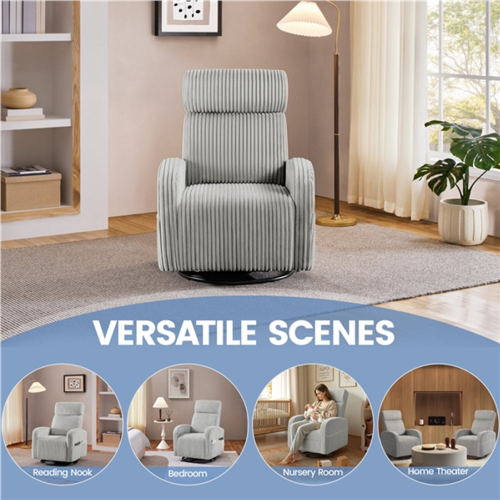 360-Degree Swiveling Nursing Glider Chair Rocking Chair