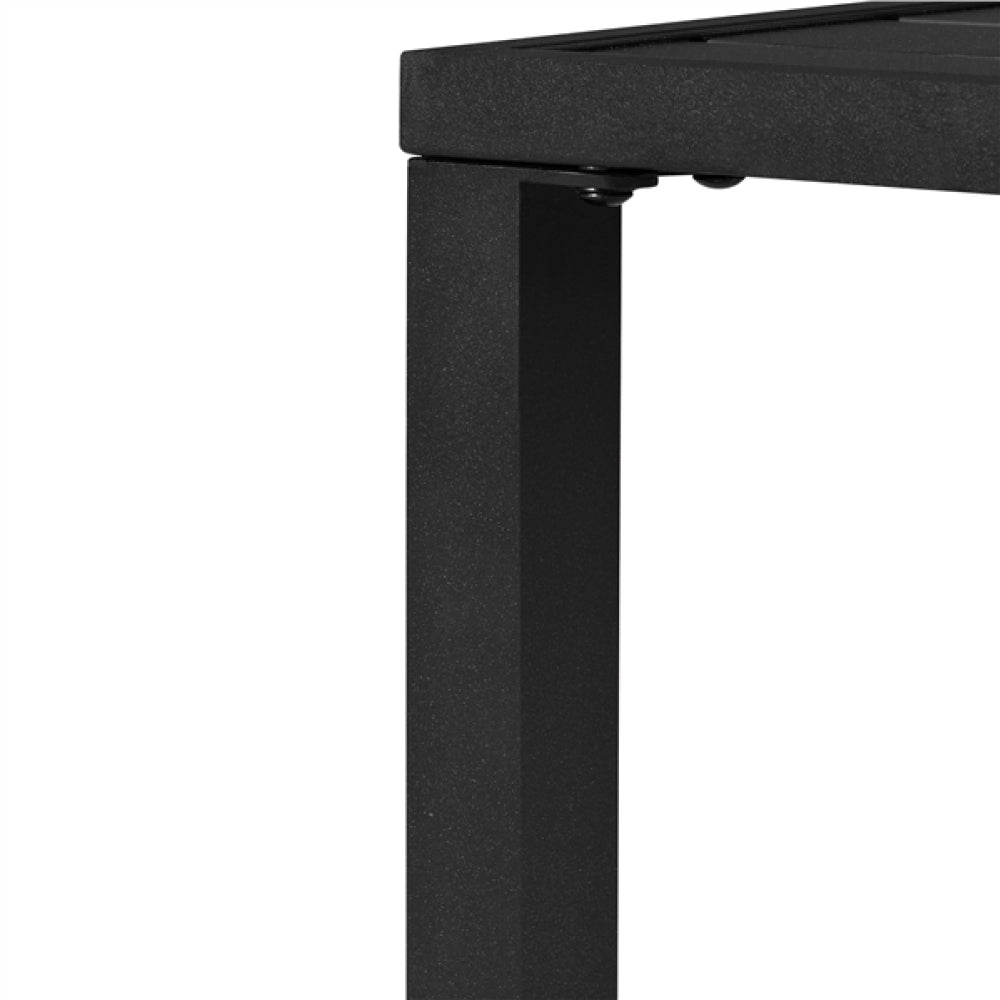 Outdoor Small Metal Square Side Table Garden Coffee End Table