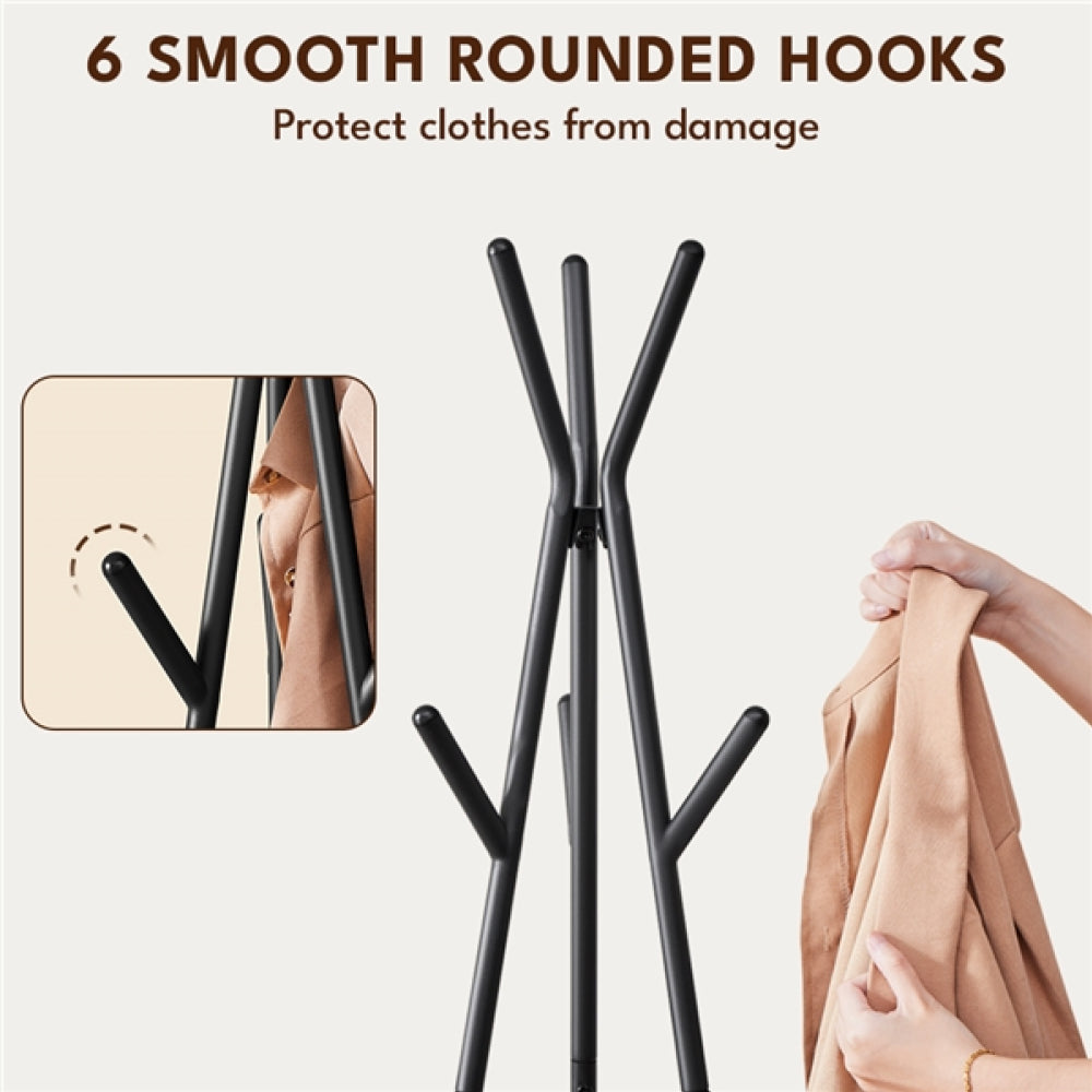 Freestanding Coat Rack Clothing Rack Hat Rack With Shelves