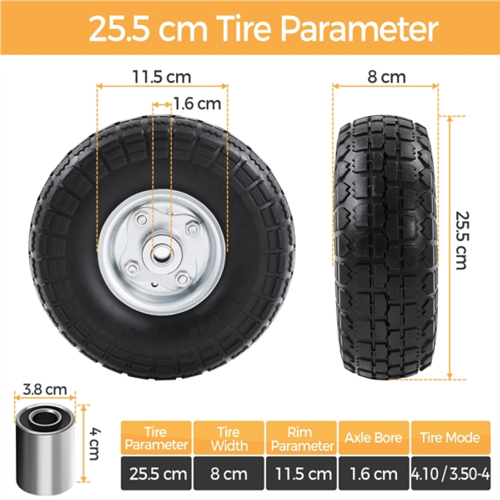 2PCS Garden Sack Truck Trolley Cart Wheel Tire Tyre