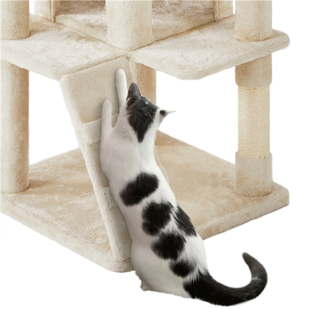 Cat Tree Cat Tower w/ Condos & Dangling Balls & Scratching Posts & Platforms